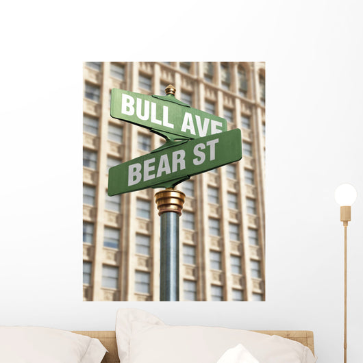 Stock Market Intersection Wall Decal