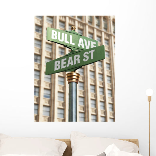 Stock Market Intersection Wall Decal