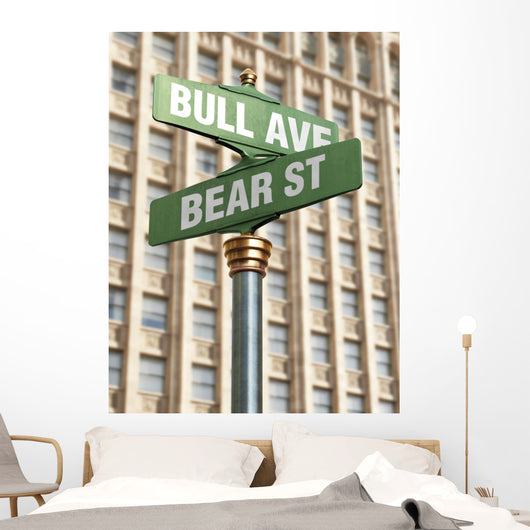 Stock Market Intersection Wall Decal