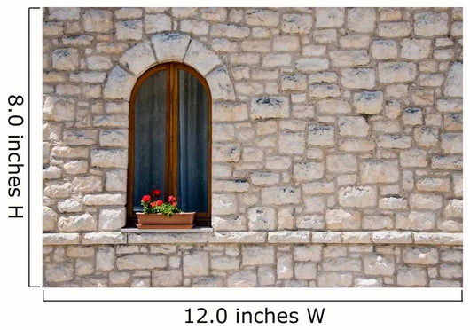 Stone Wall with Window Wall Decal