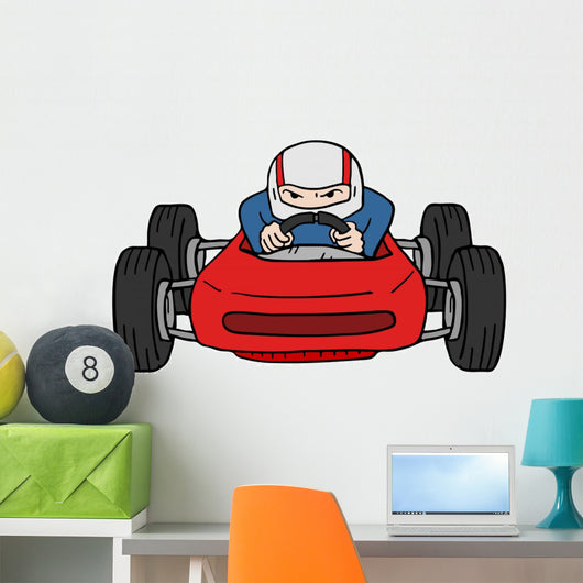 Old Speed Racing Car Wall Decal