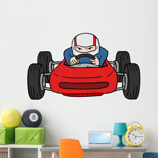 Old Speed Racing Car Wall Decal