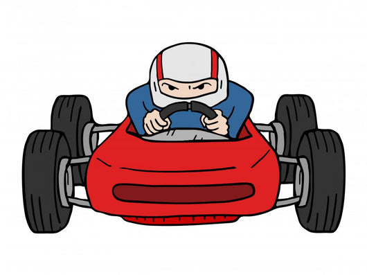 Old Speed Racing Car Wall Decal