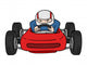 Old Speed Racing Car Wall Decal