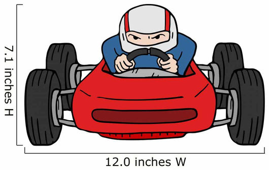Old Speed Racing Car Wall Decal