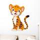 Cute Tiger Cartoon Wall Decal