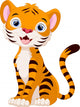Cute Tiger Cartoon Wall Decal