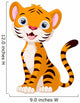Cute Tiger Cartoon Wall Decal