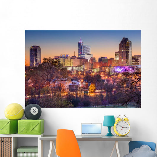 Raleigh Skyline Wall Decal