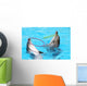 Two Nice Performing Dolphins Wall Decal