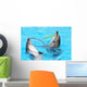 Two Nice Performing Dolphins Wall Decal