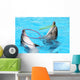 Two Nice Performing Dolphins Wall Decal