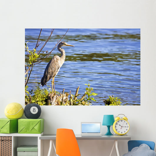Great Blue Heron Lake Wall Decal