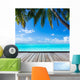 Ocean Palm Paradise Caribbean Wall Decal