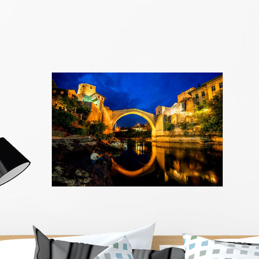 Mostar City Night Wall Decal
