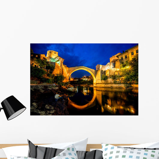 Mostar City Night Wall Decal