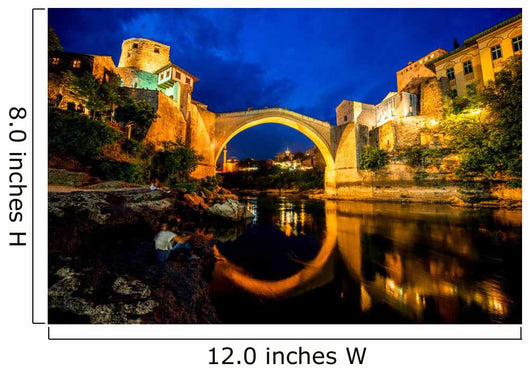 Mostar City Night Wall Decal