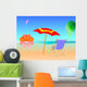 Summer Beach Sunset Illustration Wall Decal