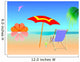 Summer Beach Sunset Illustration Wall Decal
