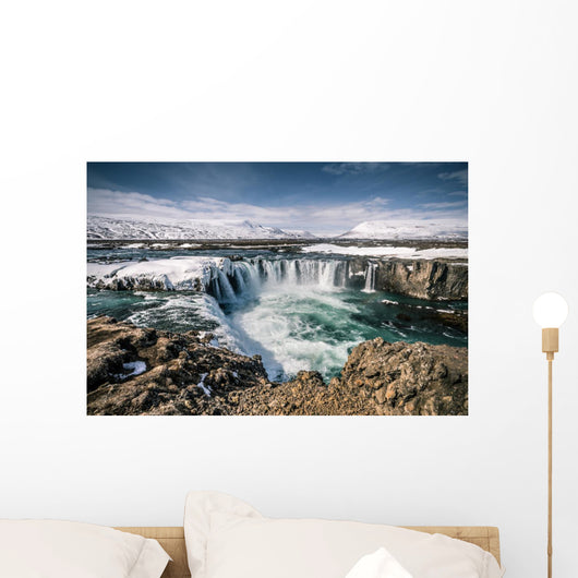 Godafoss Wasserfall Auf Island Wall Decal