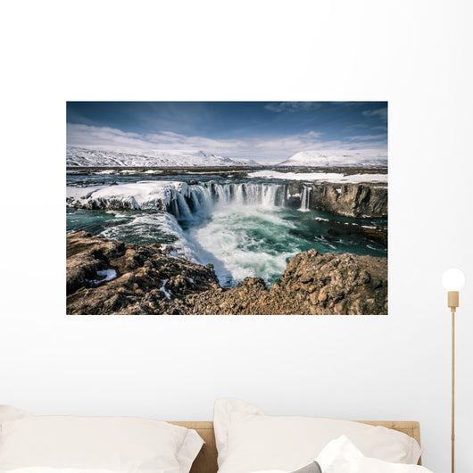 Godafoss Wasserfall Auf Island Wall Decal