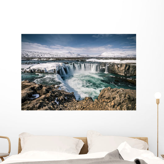Godafoss Wasserfall Auf Island Wall Decal