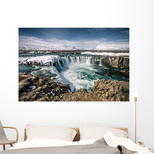 Godafoss Wasserfall Auf Island Wall Decal