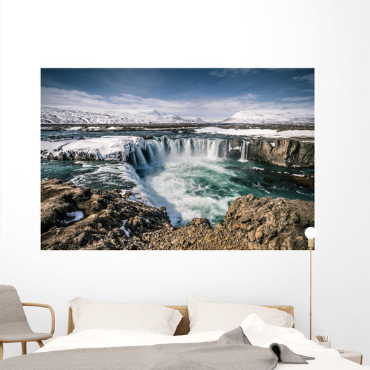 Godafoss Wasserfall Auf Island Wall Decal