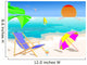 Summer Beach Scene Illustration Wall Decal