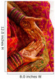 Indian Wedding Bride Getting Henna Tattoos on her Palms Wall Decal