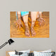 Indian Wedding Bride Getting Henna Tattoos on Hands and Feet Wall Decal