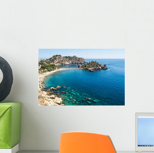 Panoramic Isola Bella Taormina Wall Decal