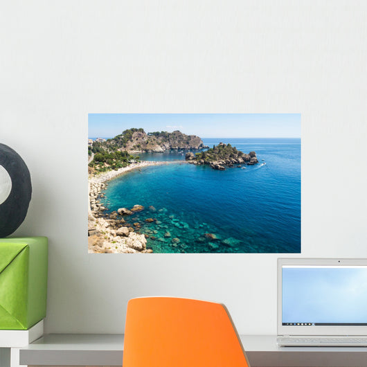 Panoramic Isola Bella Taormina Wall Decal