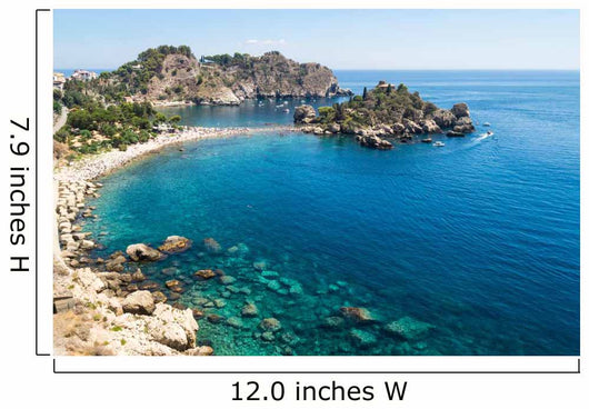 Panoramic Isola Bella Taormina Wall Decal