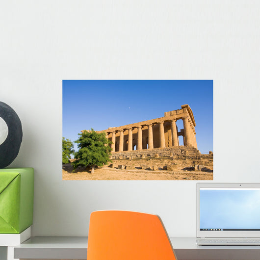 Greek Temple Sunset Wall Decal