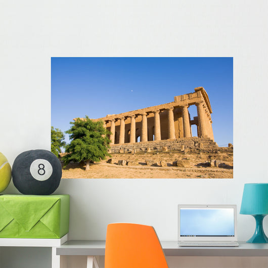 Greek Temple Sunset Wall Decal