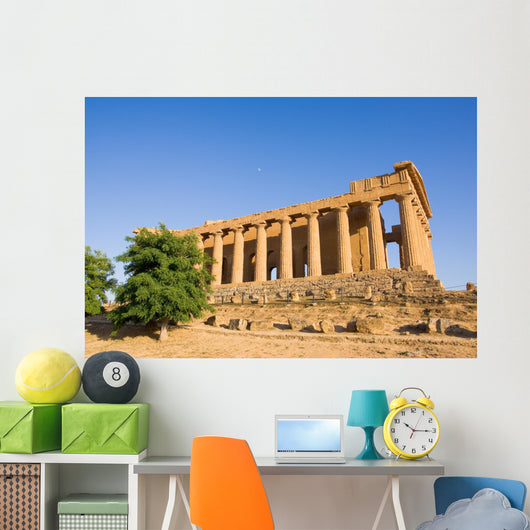 Greek Temple Sunset Wall Decal
