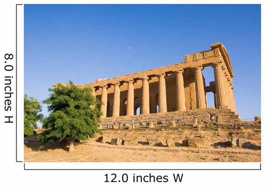 Greek Temple Sunset Wall Decal