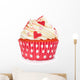 Red Cupcake with Vanilla Wall Decal