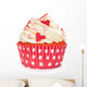 Red Cupcake with Vanilla Wall Decal