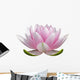 Om Pink Lotus Flower Wall Decal