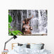 Elephant Is Bathing Waterfall Wall Decal