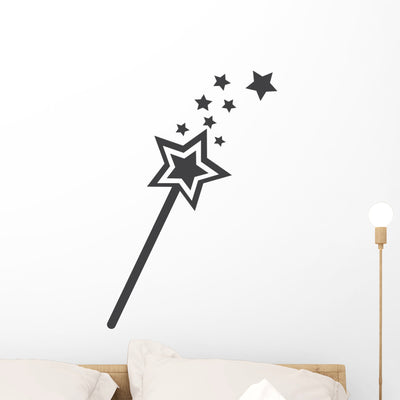 Magic Wand Icon Wall Decal shown on a wall