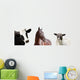Peeking Farm Animals Wall Decal Sticker Set