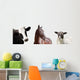 Peeking Farm Animals Wall Decal Sticker Set