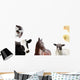 Various Peeking Farm Animals Wall Decal Sticker Set