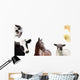 Various Peeking Farm Animals Wall Decal Sticker Set