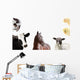 Various Peeking Farm Animals Wall Decal Sticker Set