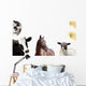 Various Peeking Farm Animals Wall Decal Sticker Set