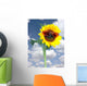 Sunflower with Pink Sunglasses Wall Decal